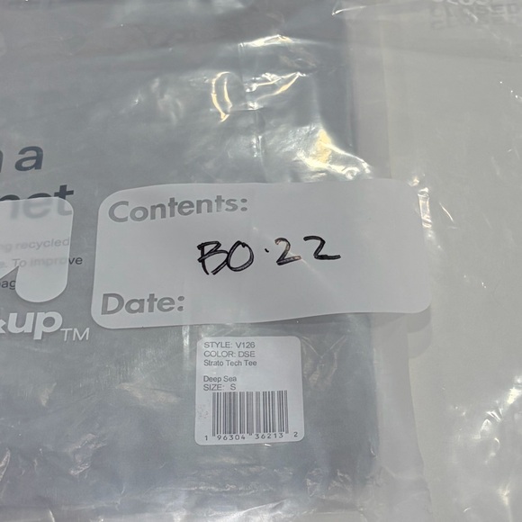 Vuori Men's Small Strato Tech Tee Deep Sea Teal NWT T-Shirt Performance Jersey - Picture 10 of 10